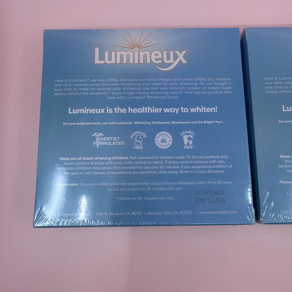 Lumineux Teeth Whitening Strips 56 Ct Plus Whitening Pen Free Shipping Sealed